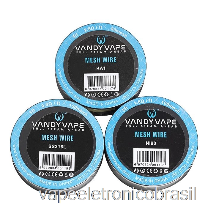 Carretéis De Fio De Malha Vape Vaporesso Vandy Vape - 5 Pés 1.2ohm 100mesh Ni80